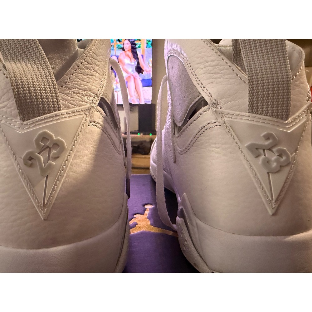 Air Jordan 7 Retro Pure Platinum White Metallic Silver 304775-120 Mens Sneakers - Picture 9 of 14